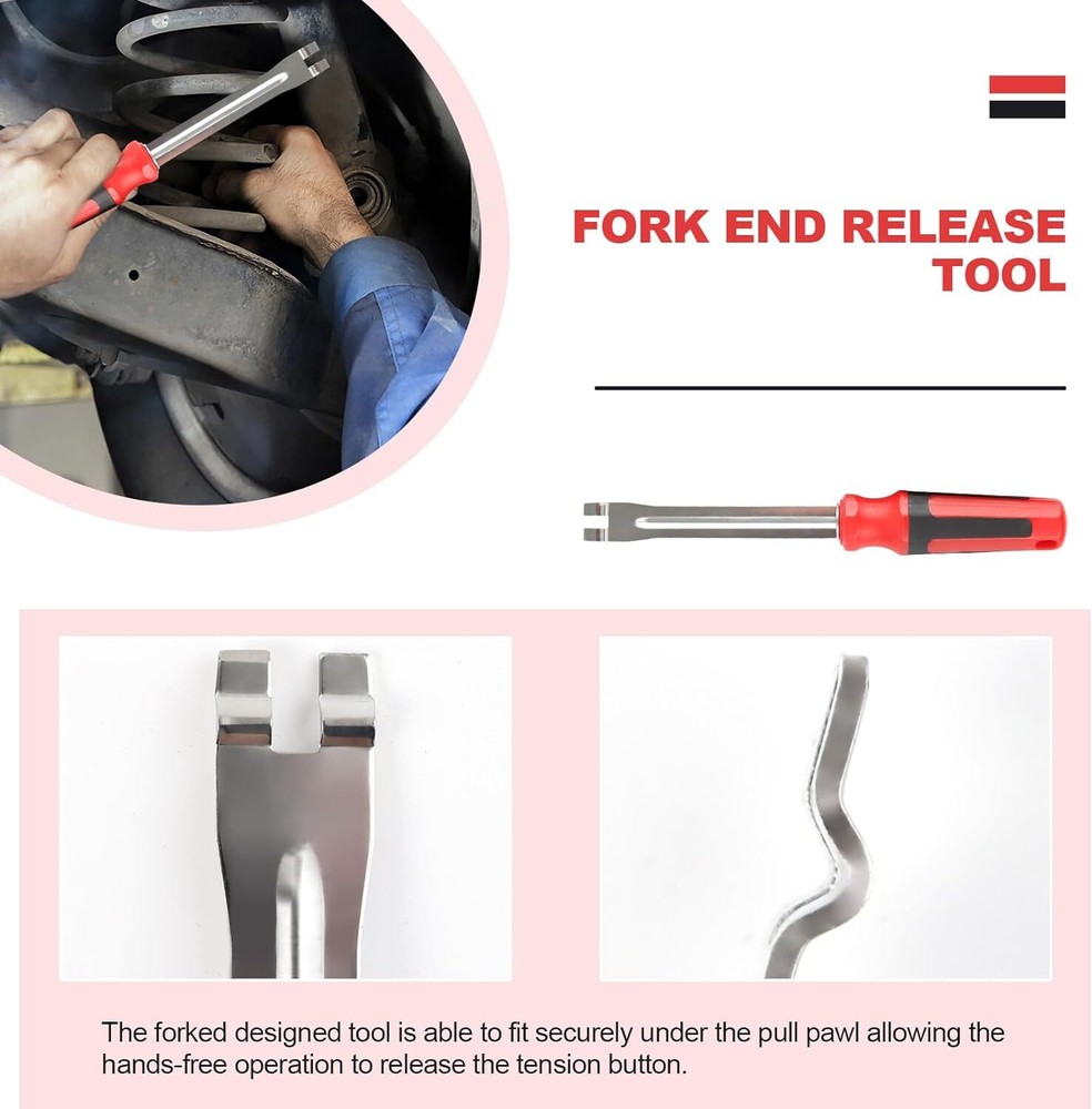 2-Piece Automatic Slack Adjuster Release Wrench –Fork End Double Square Car Tool