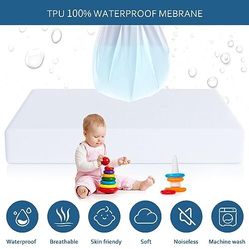 Waterproof Mattress Protector King Size,Mattress Cover Protector, Smooth Top