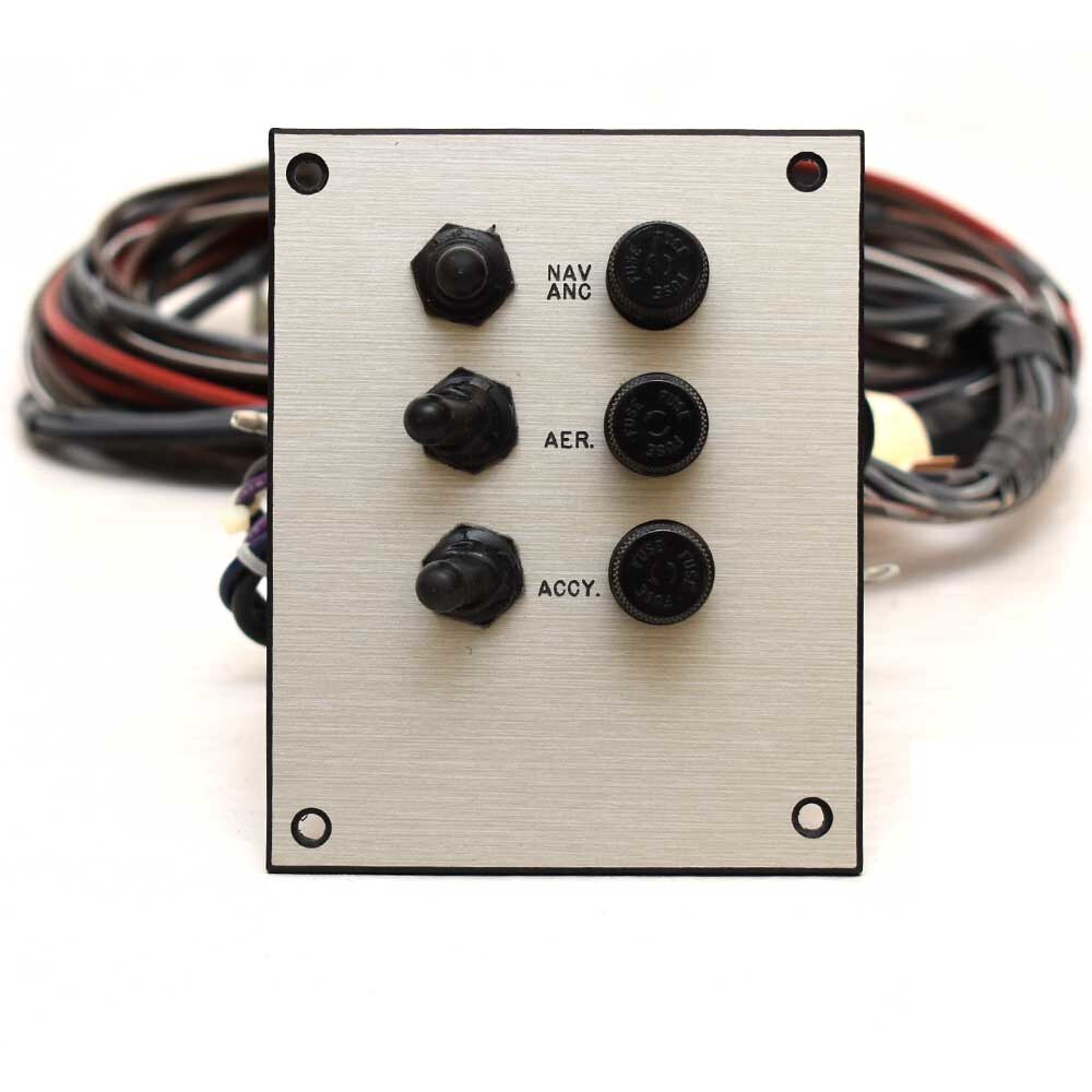 Boat Toggle Switch Panel | Switches Brushed Silver Plastic 4 x 5 Inch