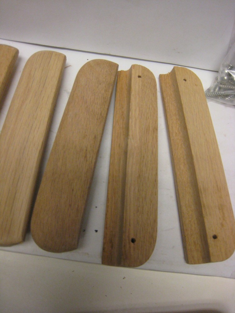 6 Unfinished Solid Oak Wood Desk Drawer Pull Handle 6-3/8 L 5-1/4 C-C + screws