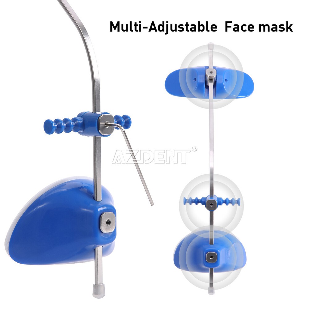 Dental Orthodontic Forward Pull Headgear Multi Adjustable with Single Lever Blue