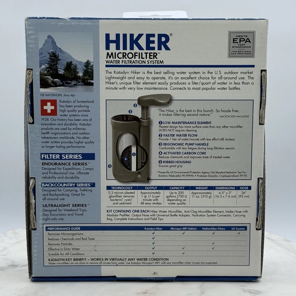 Katadyn Micro Filter Hiker Water Filtration System