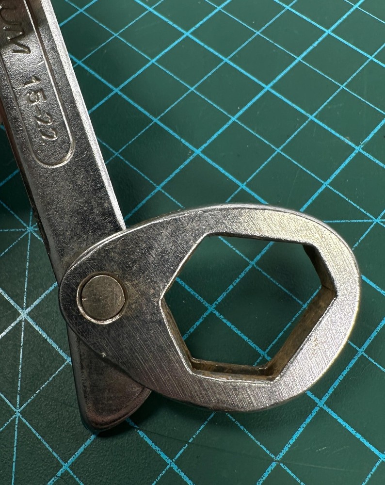 3/8 In Multi Wrench 13/16 Hex Double End Chrome Vanadium Silver Hand Tool