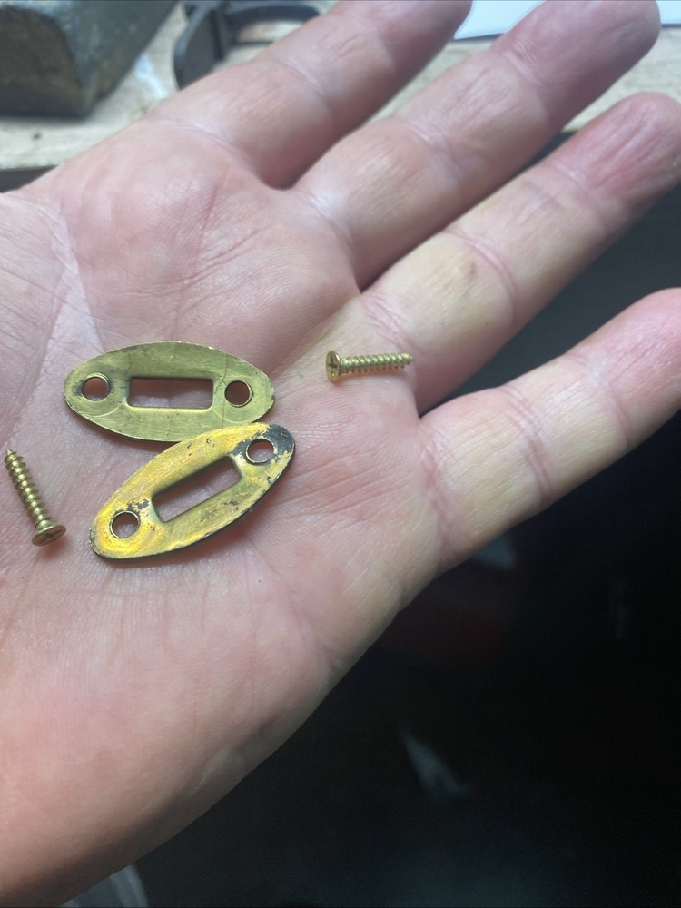 Brass Wedge Plates and Screws Taken from a Frontier Muzzleloader