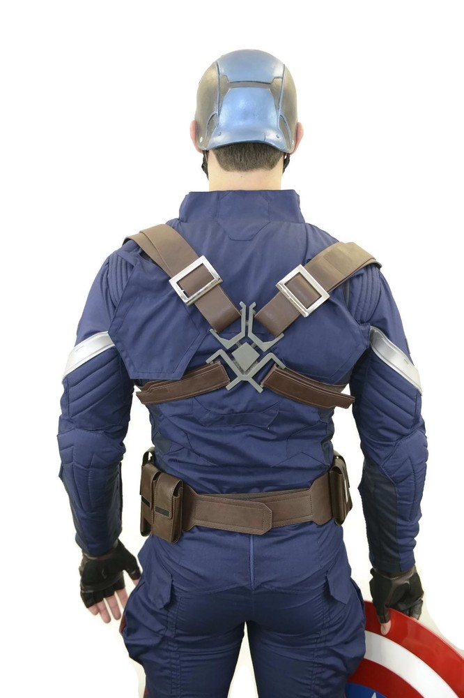 Captain America adjustable back shield HARNESS with Buckle accessory
