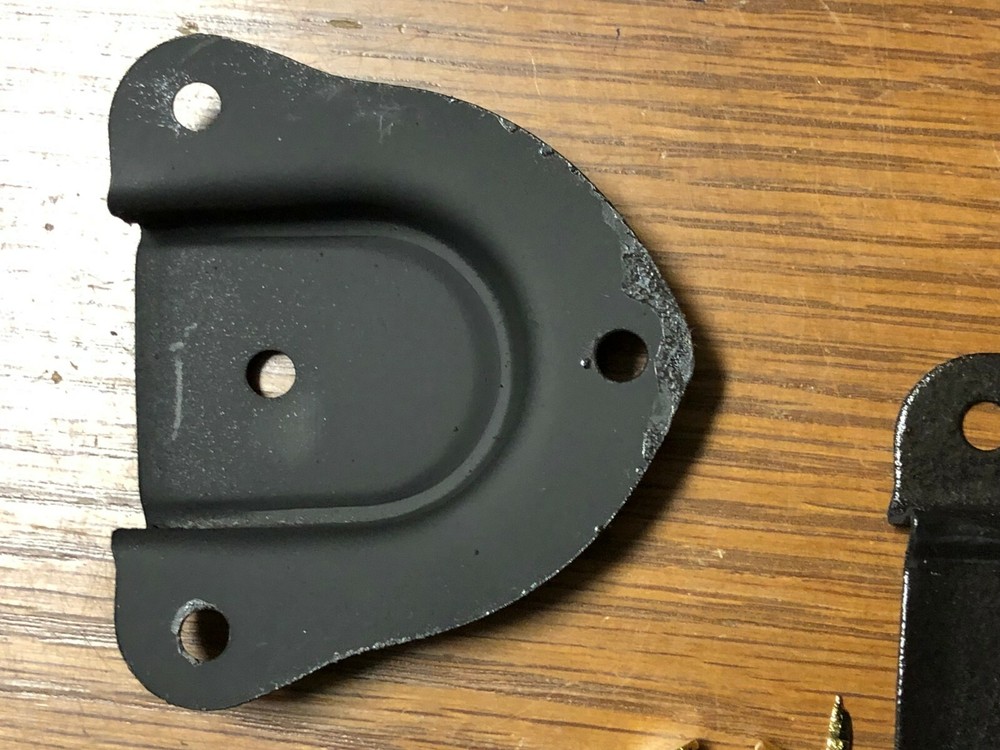 Trunk & Chest Hardware-4 Black Shade Leather Handle Retainers & Tacks