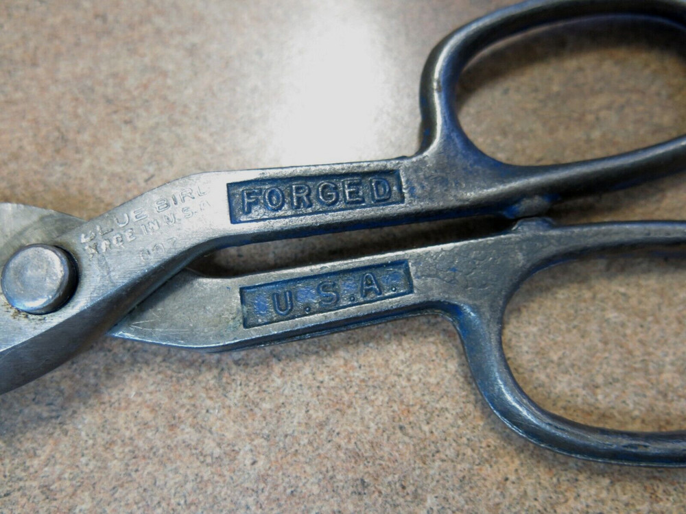 Vintage Bluebird 007 Tin Cutting Scissors