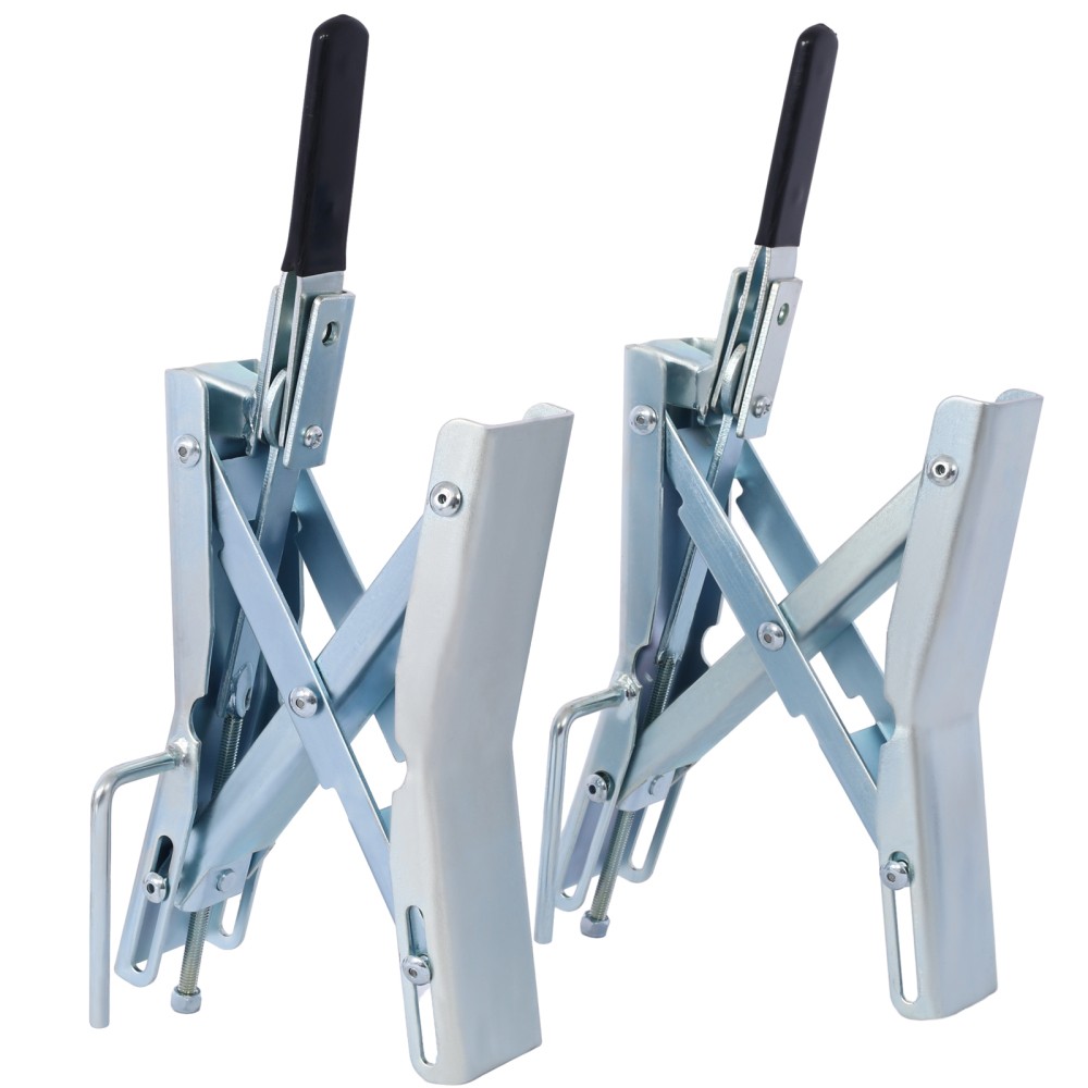 Quick Locking RV Wheel Chock - 6" Universal Axle Stabilizer for Trailer Pair