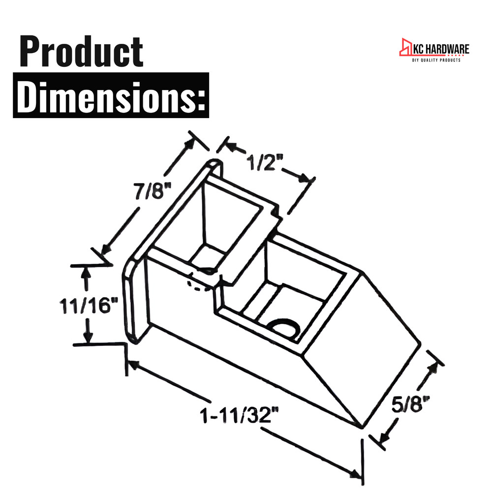 KC Hardware Sash Cam Replacement Channel Balance Black (10 Pack)