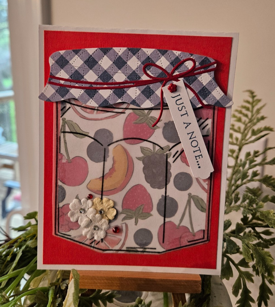 STAMPIN UP - FRUIT JAR JUST A NOTE KIT MAKES 4 #26.209