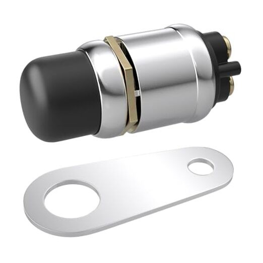 Push Button Starter Switch 12V 50A, Waterproof Momentary Start Switch black-1