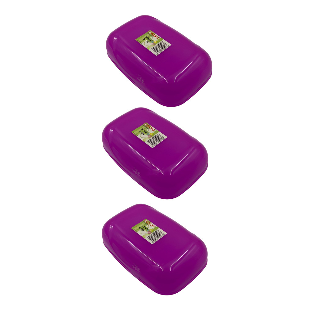 3pcs Bathroom Water Draining Soap Case Holder Drainer Soap Container Storage Box