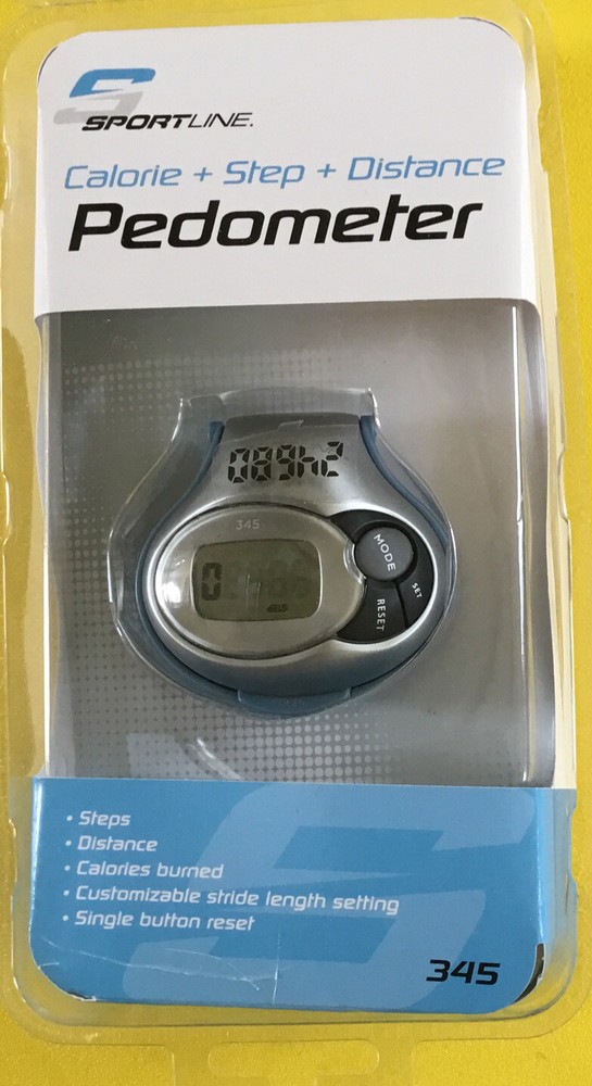 Sportline Calorie+Step+Distance Pedometer 345 Customizable Stride Length Setting