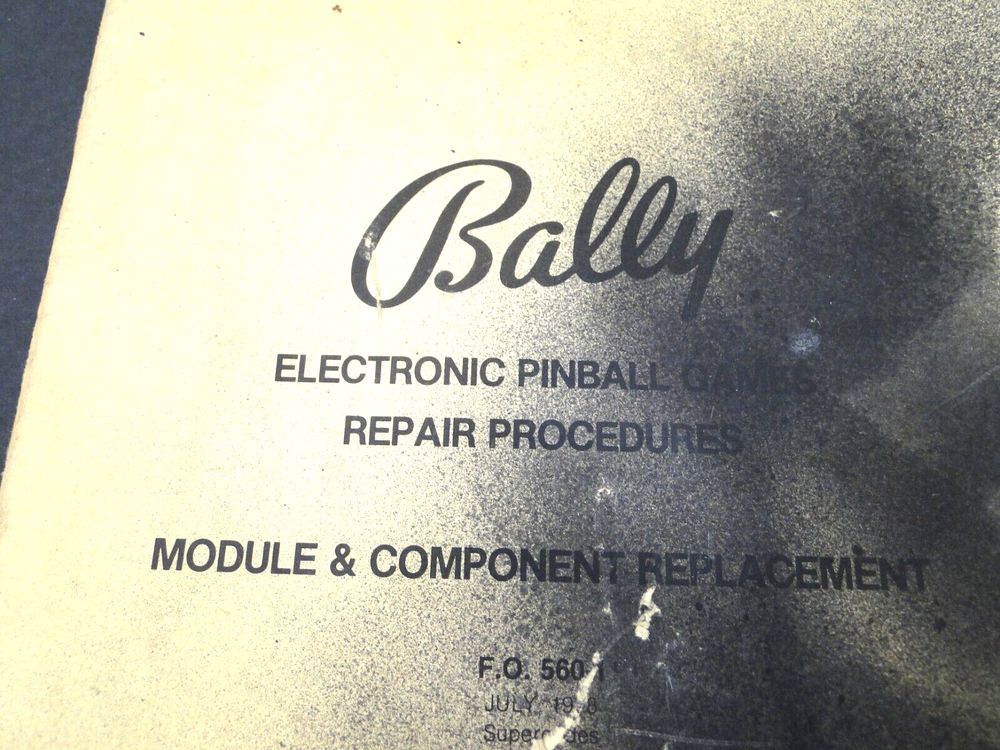 1978 Bally Pinball Games Repair Procedures/Module & Component Replacement