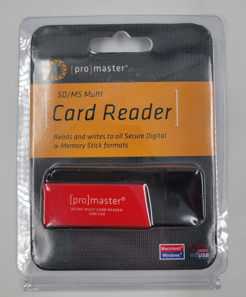 Pro Master SD/MS Multi Card Reader Code 5230 USB Stick Style