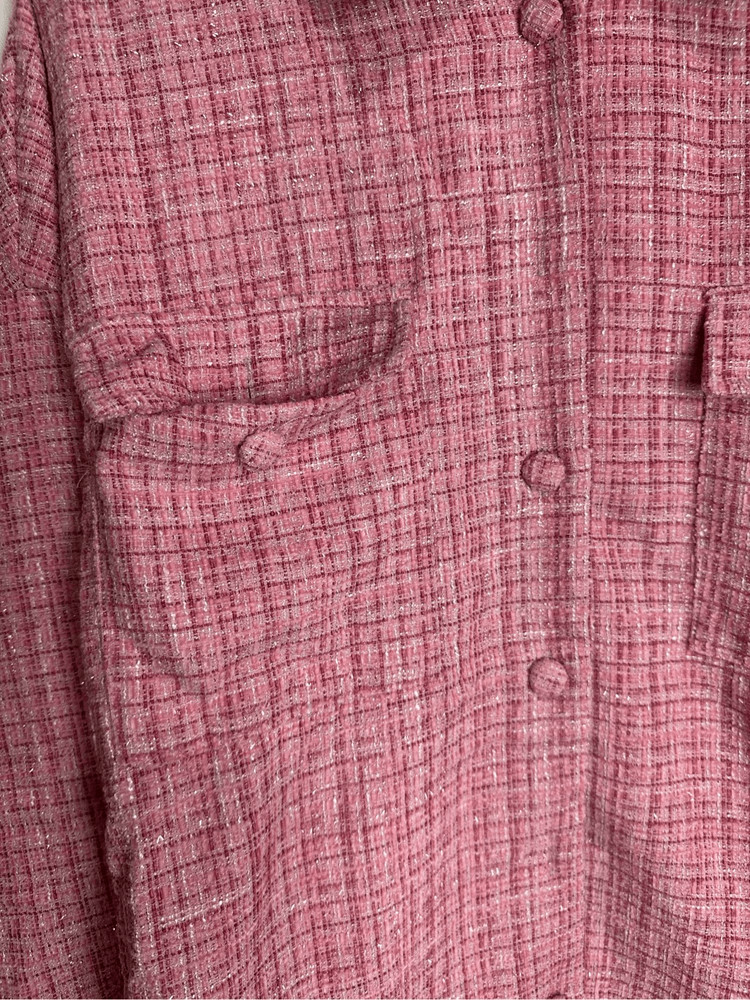 Rose Pink Tweed Short Set