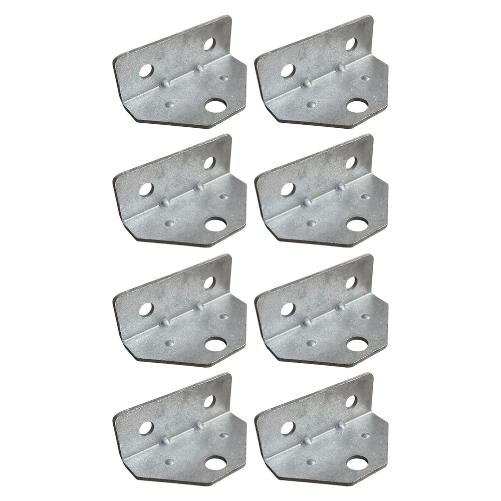 Rust-Resistant 8-Pack Galvanized Steel Boat Brackets for Bunk Board Adjustment