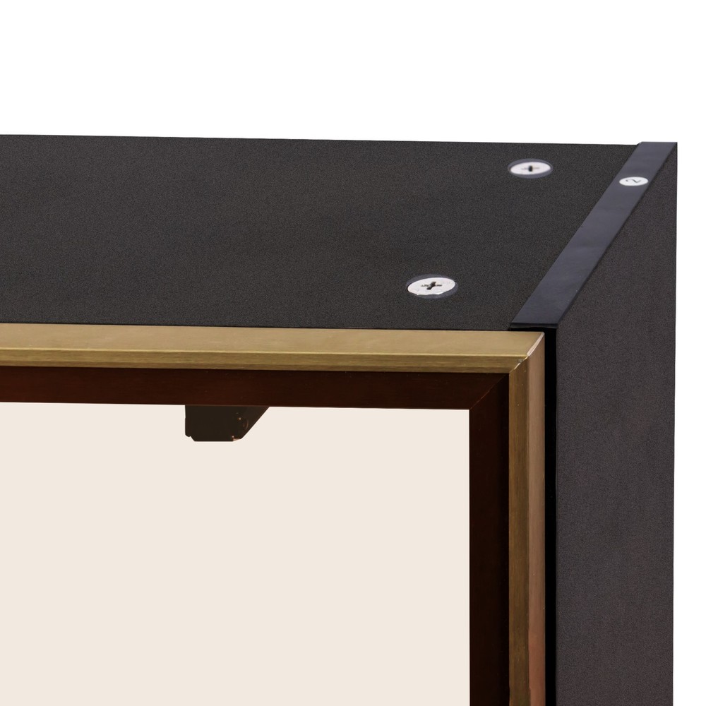 Large-Capacity Spice Rack Wall Mounted Storage Cabinet, Black Hanging Kitchen
