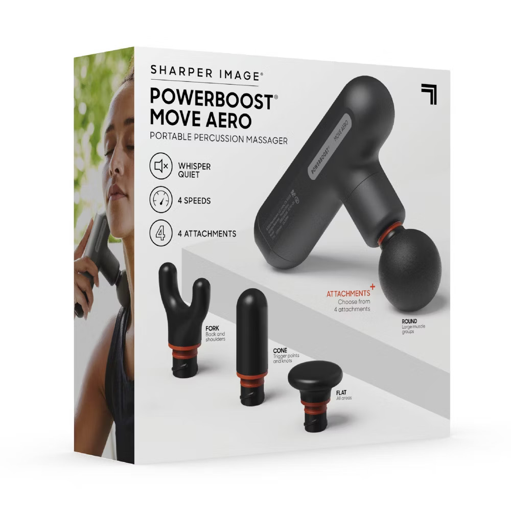Sharper Image Powerboost Move Portable Percussion Body Massager - Aero