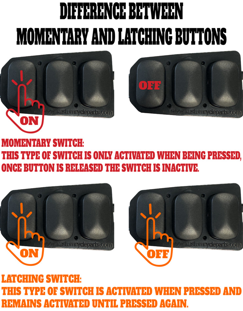 One Auxiliary Momentary Button Switch Panel . 14 - 23 Harley Davidson Touring