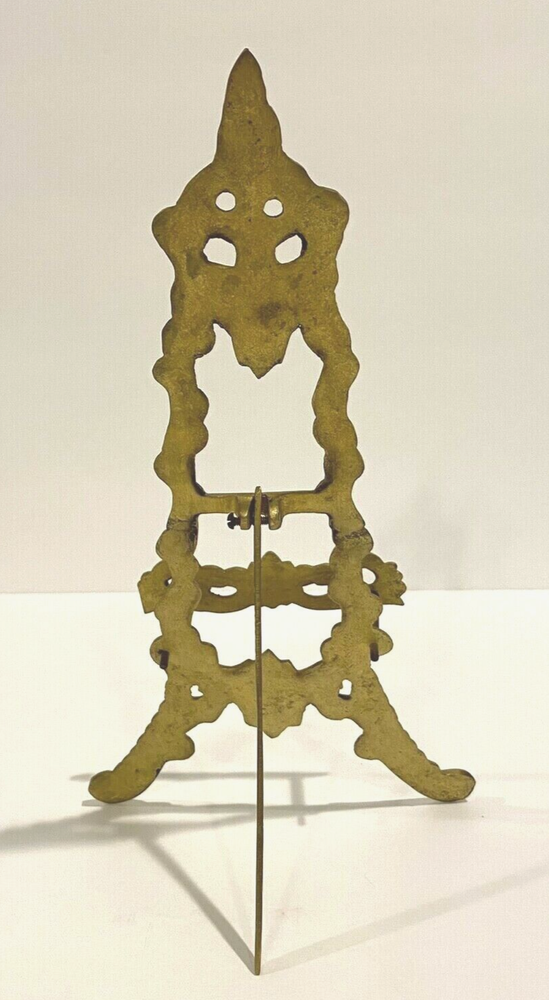 Vintage Solid Brass Easel Book/Photo Stand 10.5" H