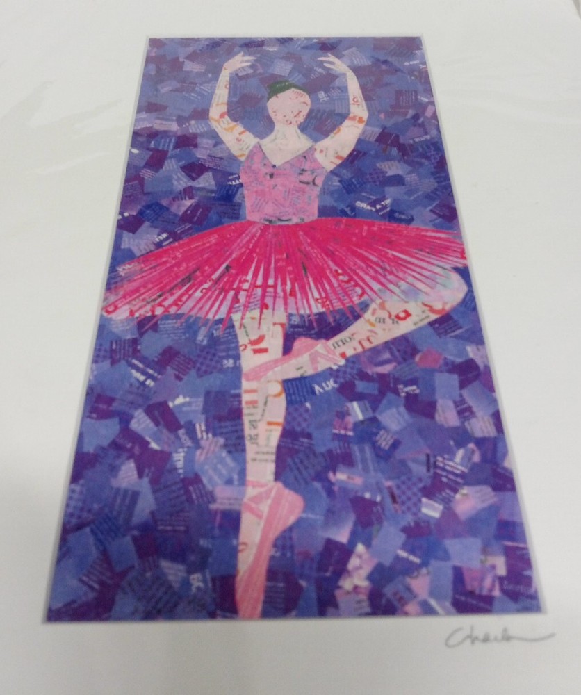 Charla Steele Collage Ballerina Artwork - Signed