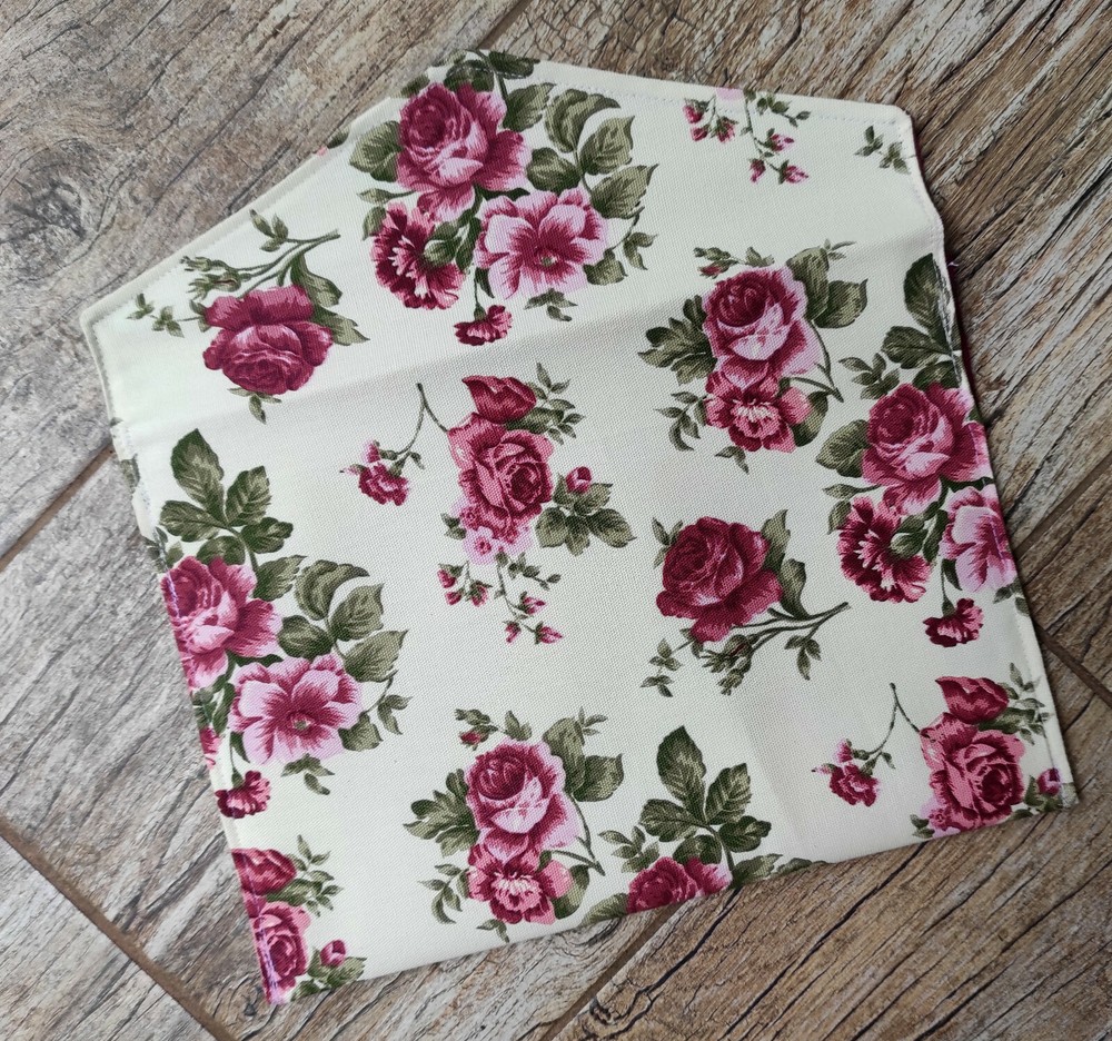 Romantic Floral Textile File PocketA4 size Fabric Document Bag Office Envelope
