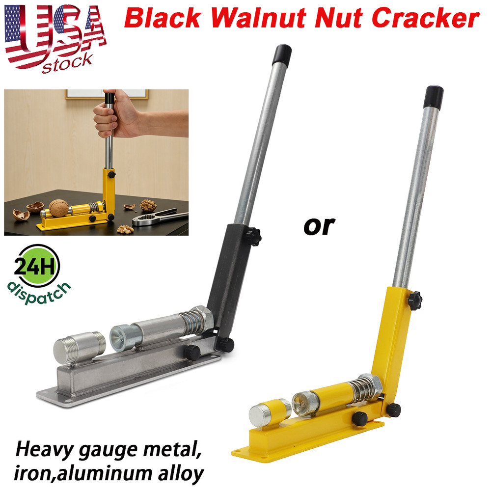 Heavy Duty Black Walnut Nut Cracker Wall Mount for Macadamia Hickory - optional
