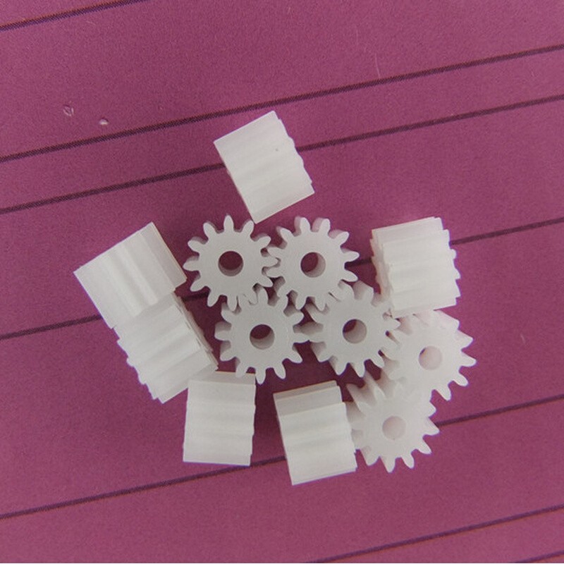 0.5 Module White Plastic Spindle Gears for Model Robot Motor Gearbox Toy DIY