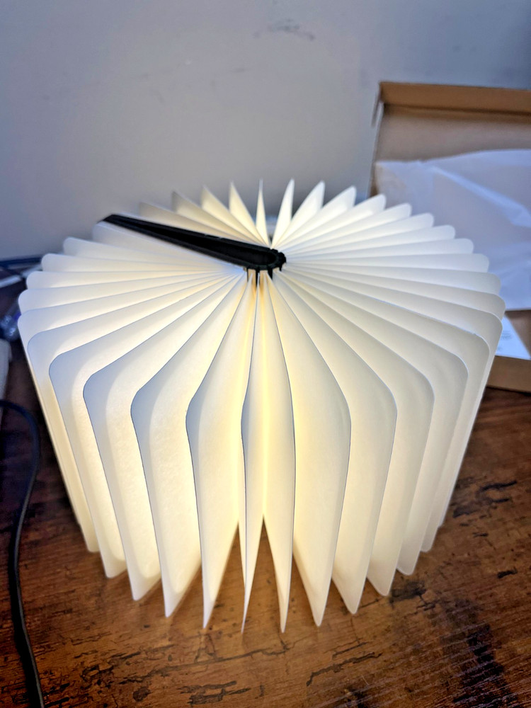 Foldable LED Book Lamp Wooden Night Light USB Rechargeable Touch Dimmable Table