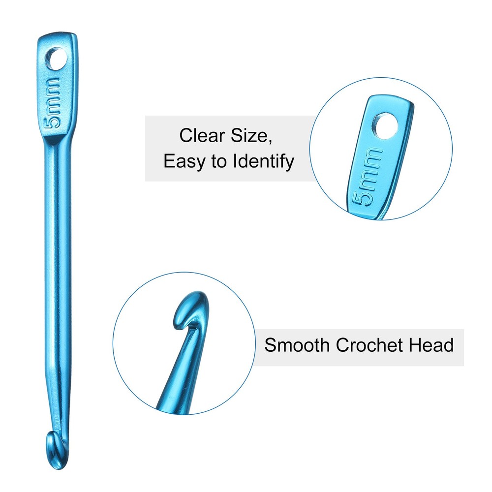 Aluminum Keychain Crochet Hook Mini Mixed Small Short Crochet Tool
