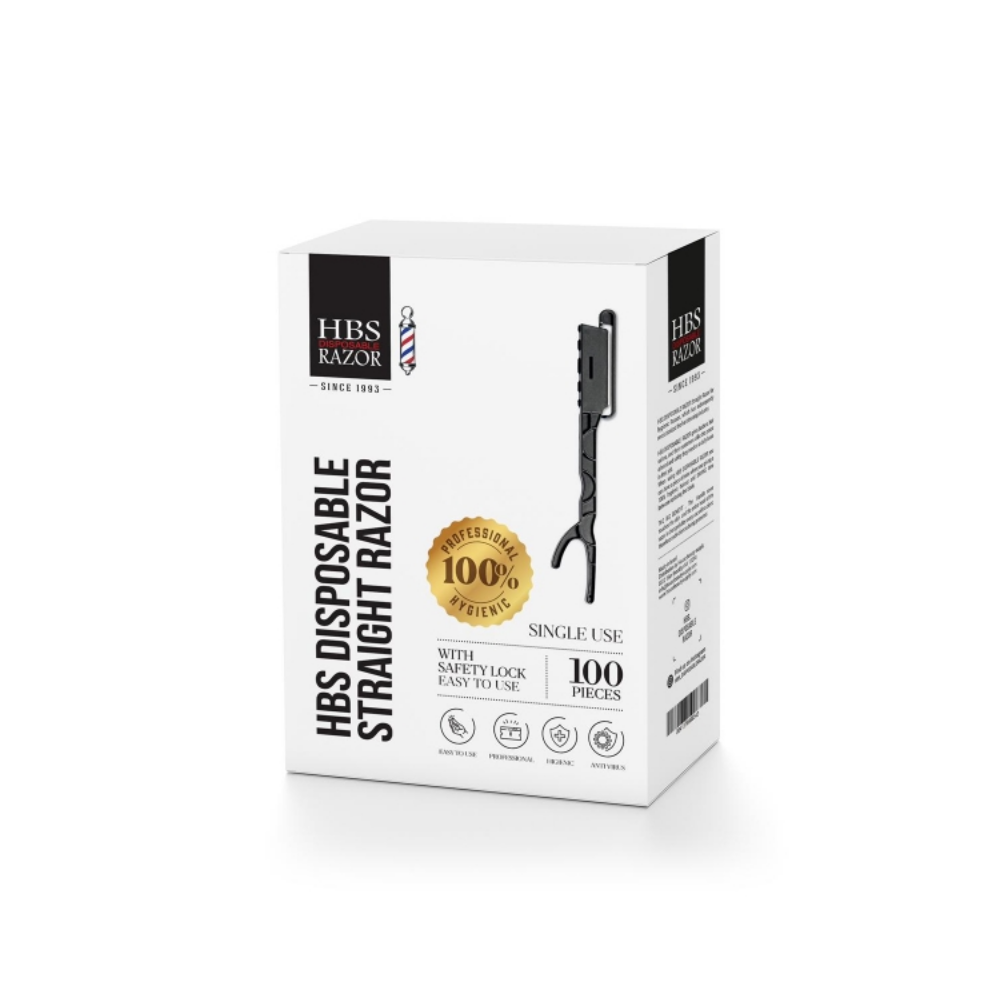 DISPOSABLE STRAIGHT PROFESSIONAL RAZORS (100)