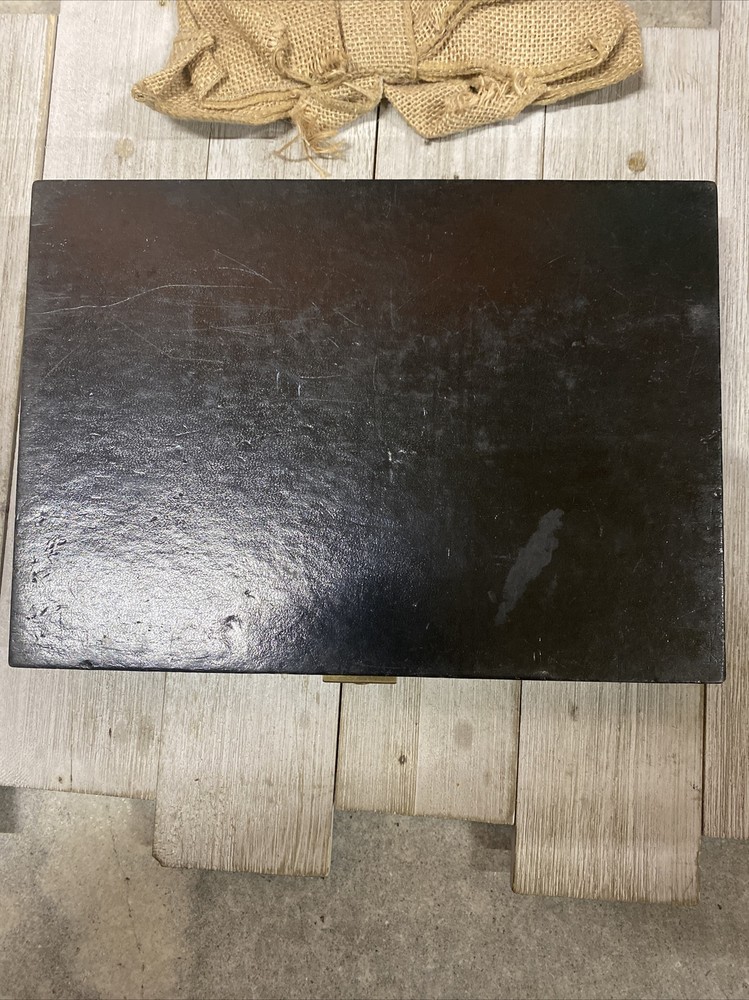 Vintage USMC Black Lock Box Ribbon Box