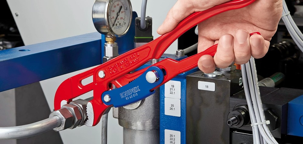 KNIPEX Tools Swedish Pattern Pipe Wrench S-Shape Fast Adjust 8360015