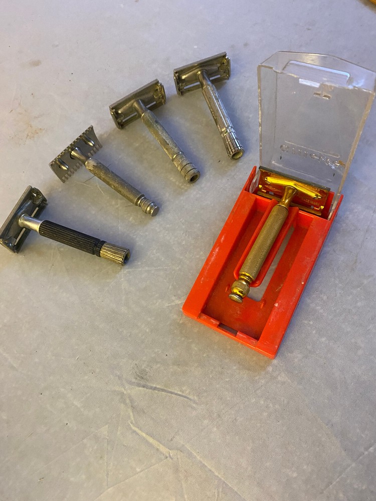 Vintage Gillette Razors 5 Piece Collection