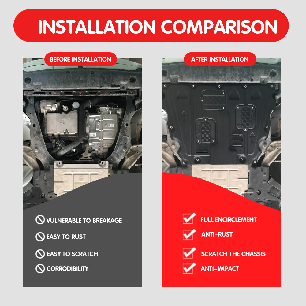 Front Engine Splash Guards Shield Assembly Plastic For Ford Fusion 2013-2020