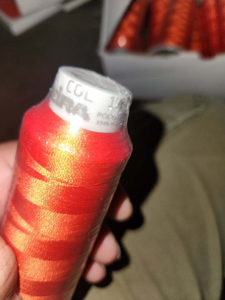 MADEIRA (10 PACK) Polyneon #40 Polyester Embroidery Thread 2500m Orange 1987