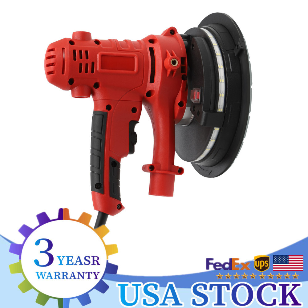 Electric Drywall Sander 1200W Variable Speed Sanding Machine w/ Led light strip