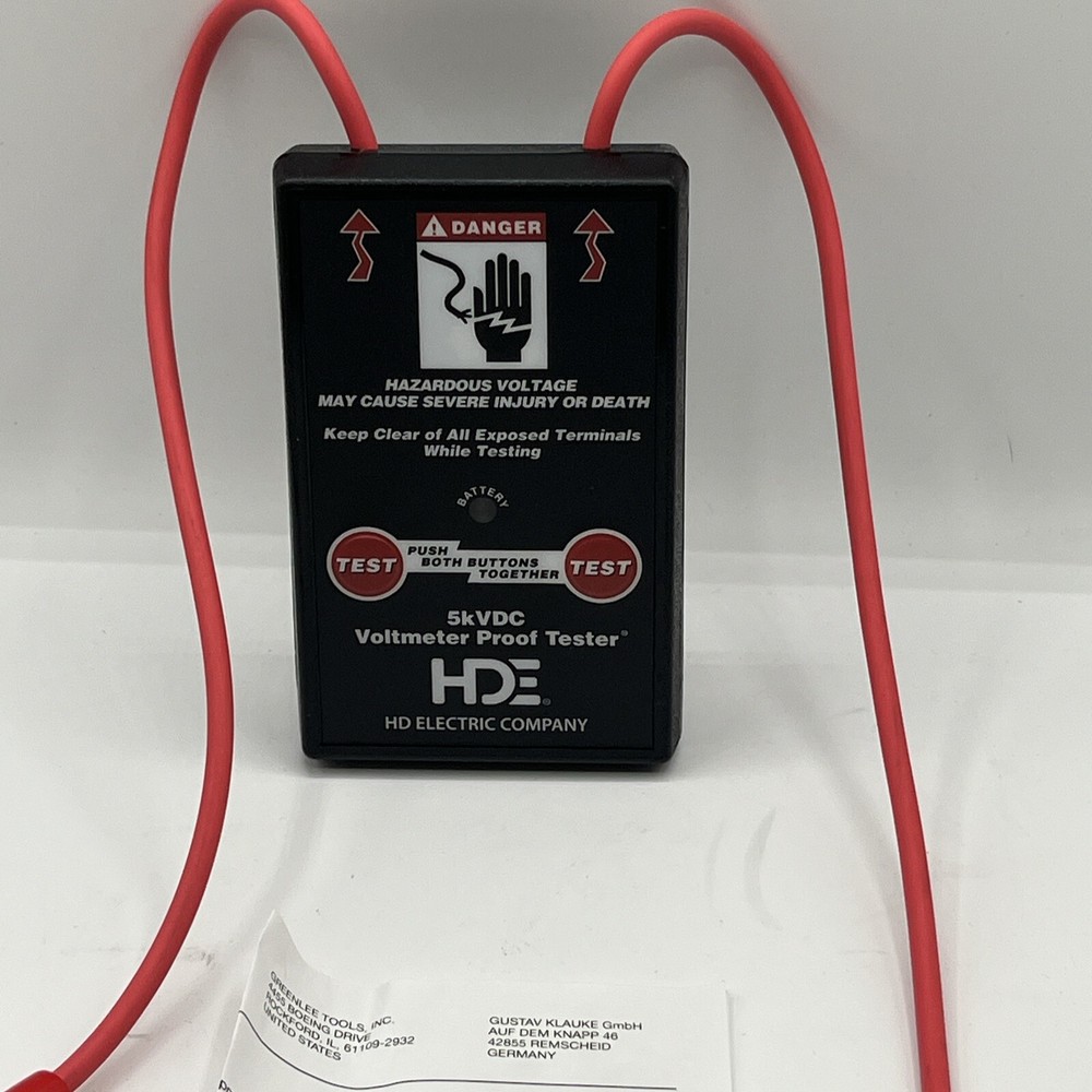HDE PT-5000B Proof Tester, Light, No Display, DC 35ME34