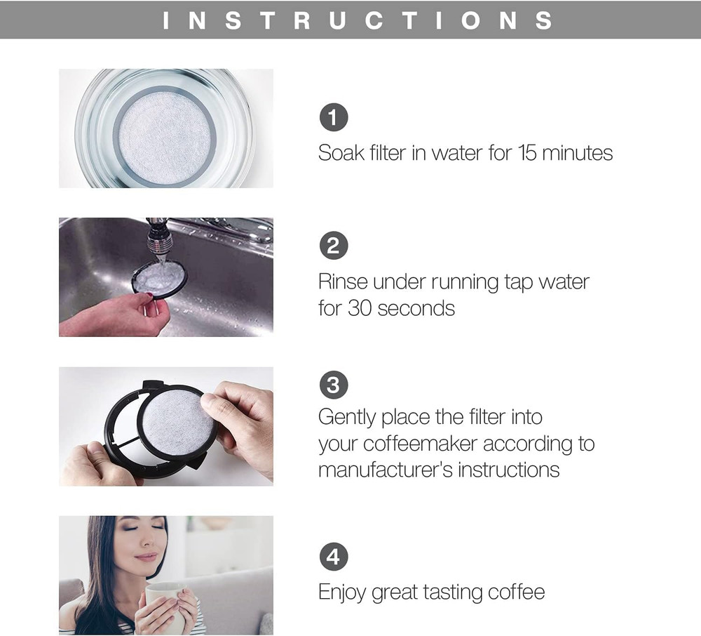 Mr. Coffee Compatible Coffee Filter Disks - 6 Pcs with 1 Frame