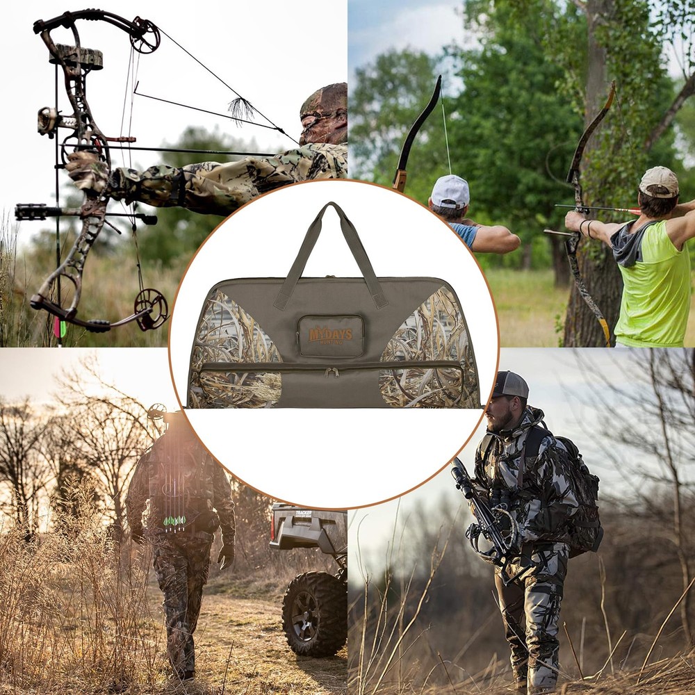 Compound Bow Case, Camo Soft Bow Case with Thick Protective Foam Padding for ...