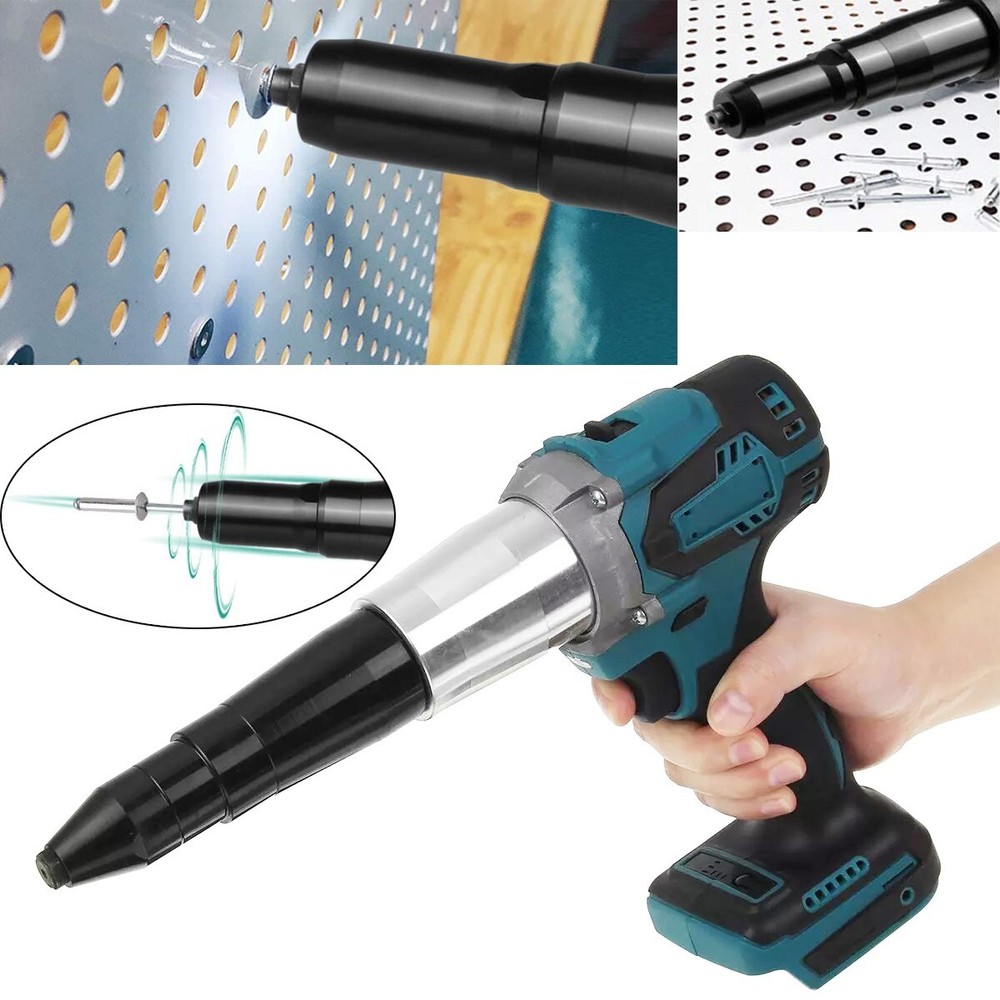 Cordless Pop Rivet Tool Gun Rivnut Setting Tool Nut Setter Blind Riveter+Battery