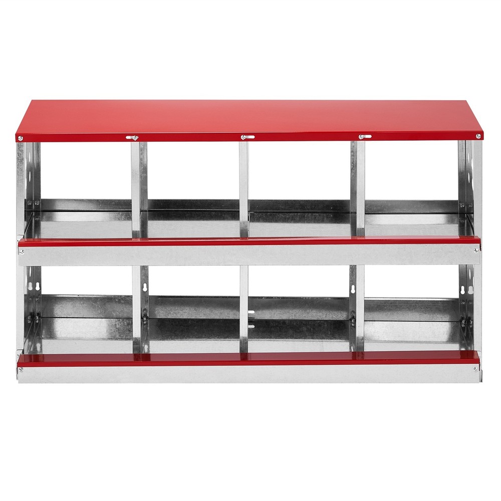 8 Compartment Chicken Metal Nesting Box, 8 Room Wall Mountable Nesting Boxes Hen