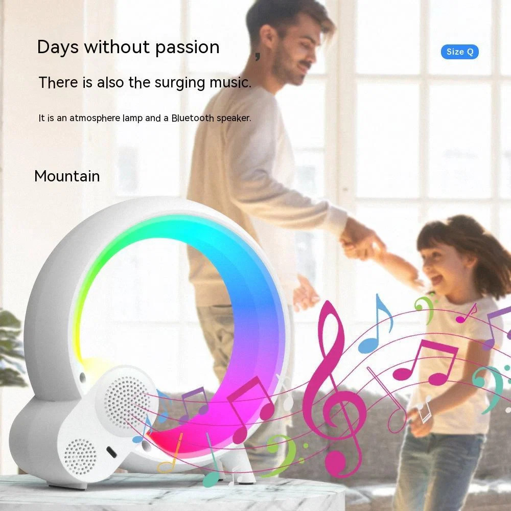 Creative Q Light Analog Sunrise Digital Display Alarm Clock Bluetooth Audio Inte