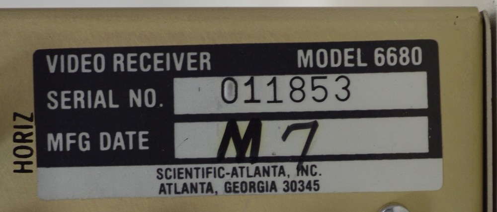 Scientific Atlanta 6680 Video Receiver