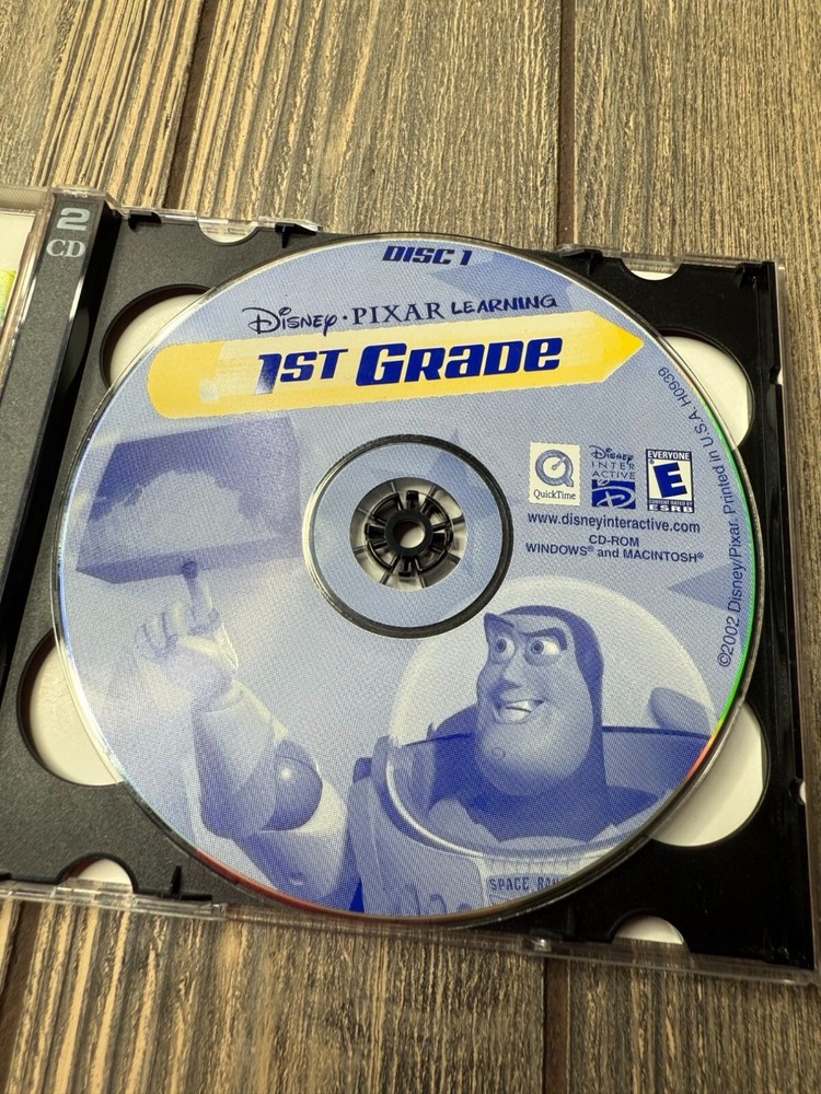Disney Pixar Learning 1st Grade 2 CD-ROM Set Educational Game