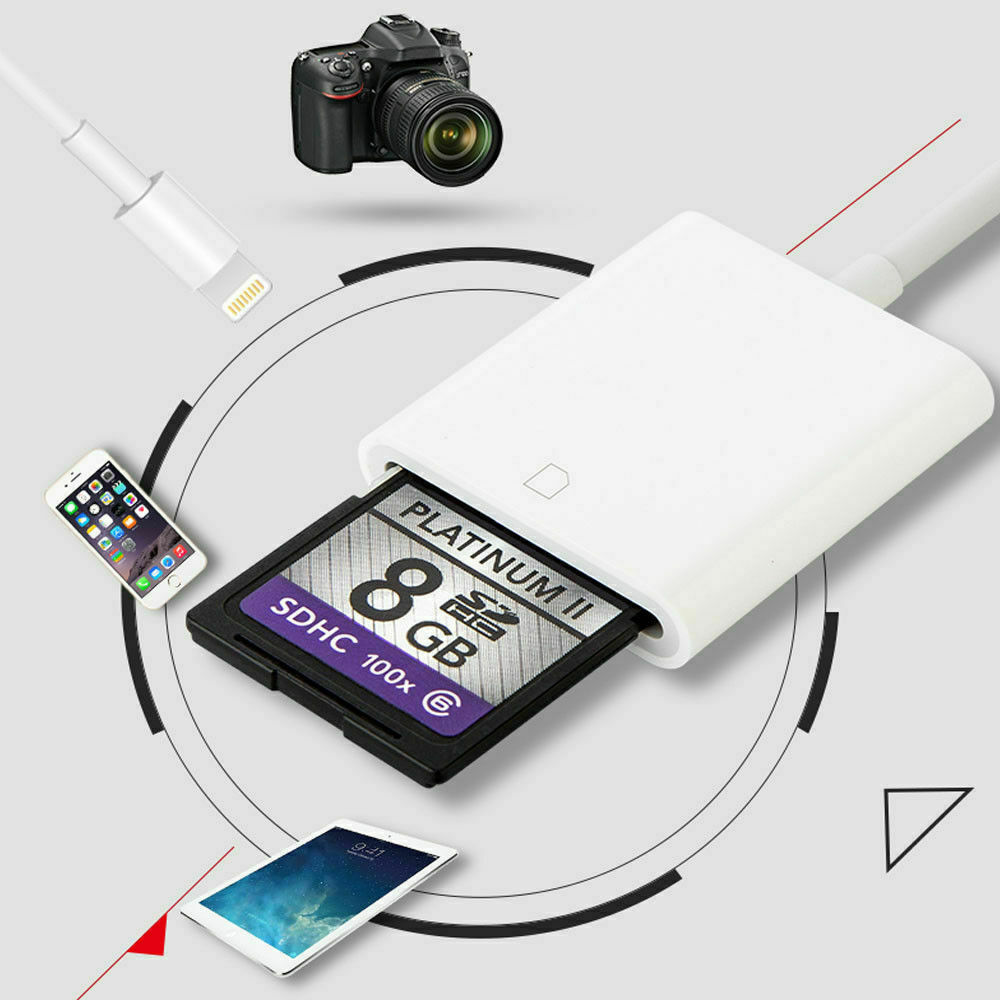 SD Card Reader iPhone/iPad Lightning To SD Card Camera Reader Adapter Converter