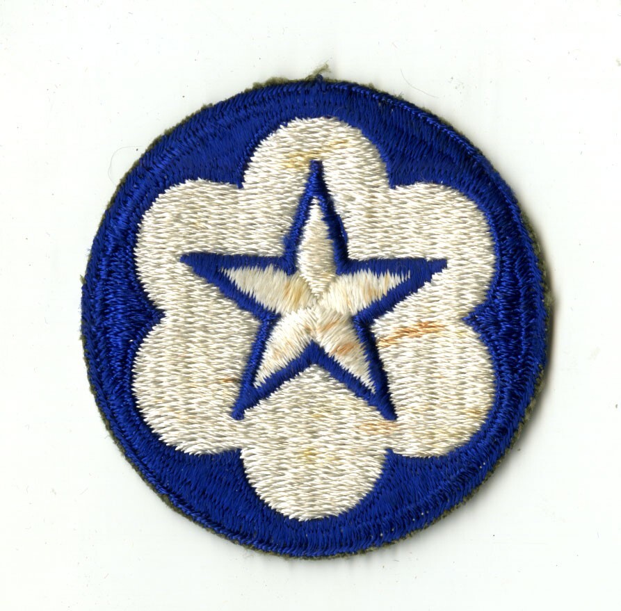 Army Service Forces Training Center Units White Back Patch WWII Vintage