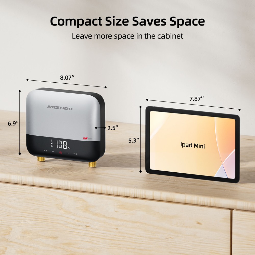 120V 3.5kW Instant Hot Water Heater LED Display Under Sink Tankless Electric