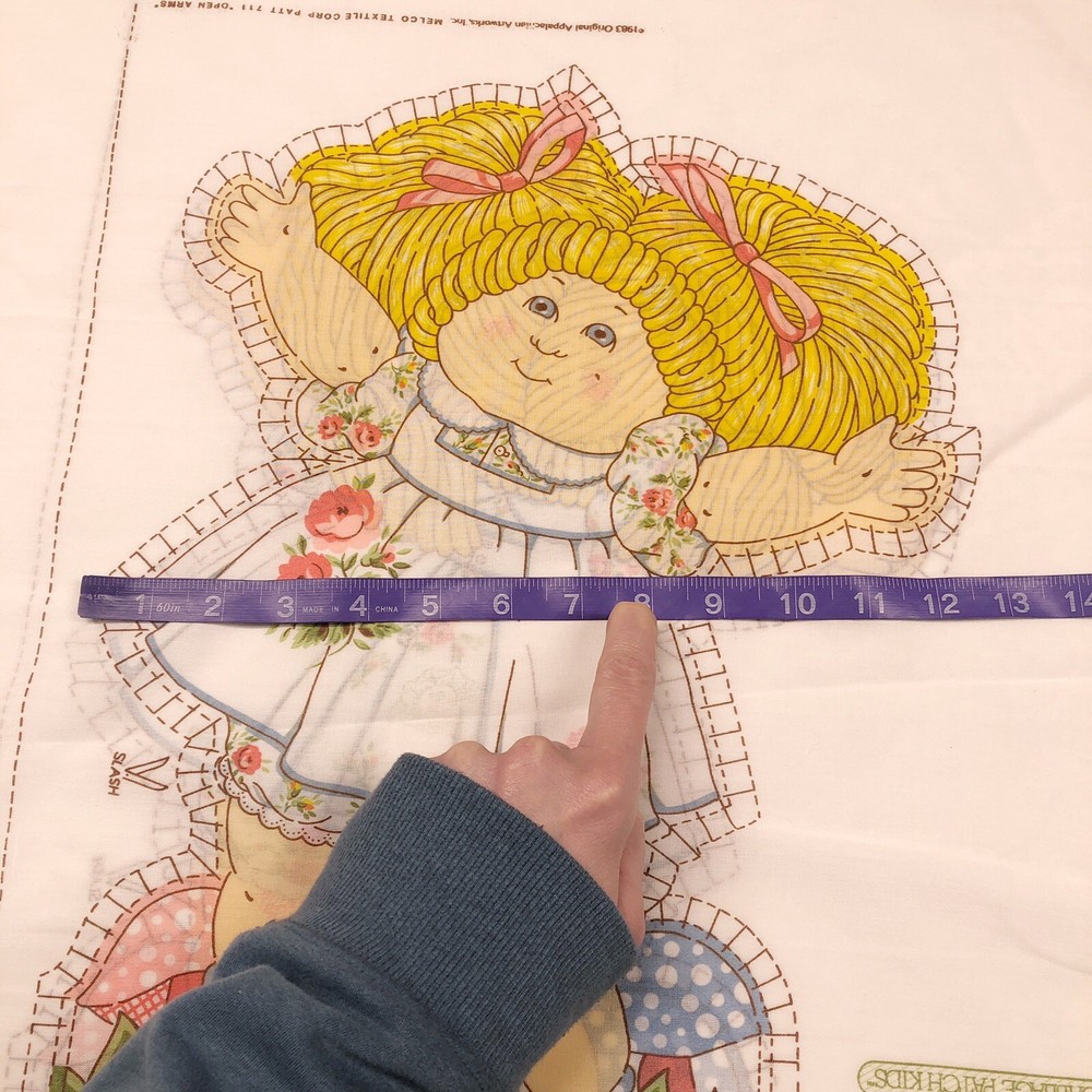 By The Panel Vintage 1983 Cabbage Patch Kids Pillow Panel Fabric
